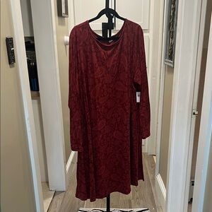 Old Navy Red Long Sleeve Dress